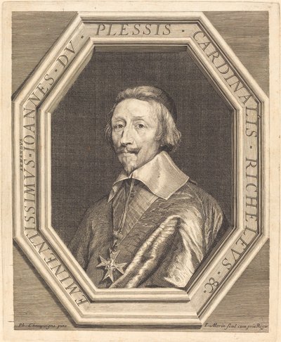 Cardinale Richelieu da Jean Morin after Philippe de Champaigne