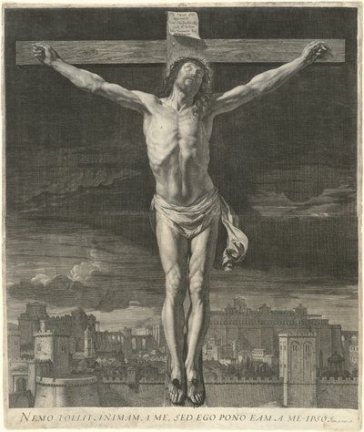 Cristo morente sulla croce da Jean Morin, after Philippe de Champaigne