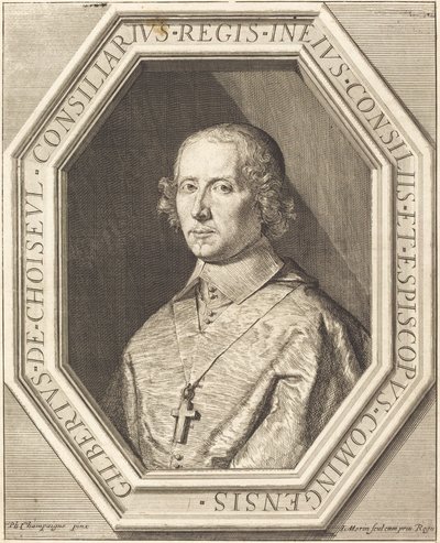 Gilbert de Choiseul du Plessis Praslin da Jean Morin after Philippe de Champaigne