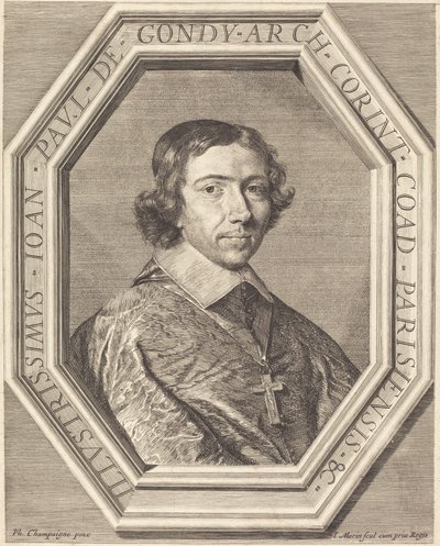 Jean Francois Paul de Gondy da Jean Morin after Philippe de Champaigne