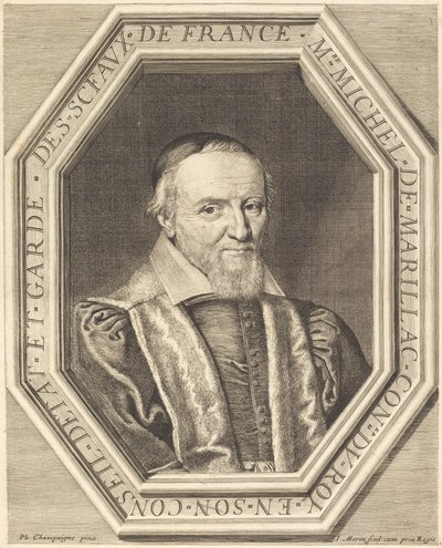 Michel de Marillac da Jean Morin after Philippe de Champaigne