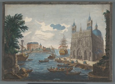 Vista di una cattedrale gotica sull