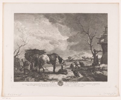 Taglialegna in un paesaggio invernale (Les Bucherons) da Jean Moyreau
