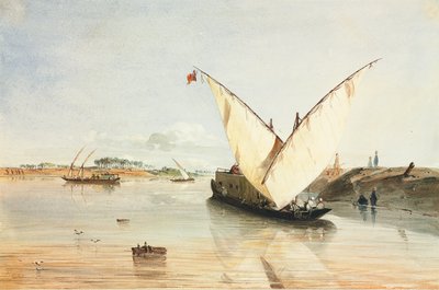 Barca sul Nilo da Jean Nicolas Henri de Chacaton