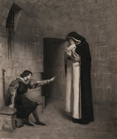 Jean-Paul Laurens - Mastro Pietro nella prigione di Giovanna d