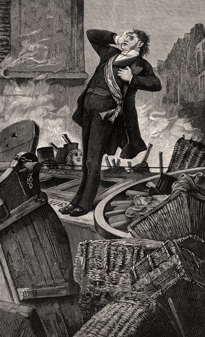 Morte di Baudin - illustrazione da Histoire d’un crime, XIX secolo da Jean Paul Laurens