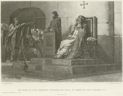 Il corpo di Papa Formoso riesumato per il processo per ordine di Papa Stefano VII da Jean Paul Laurens