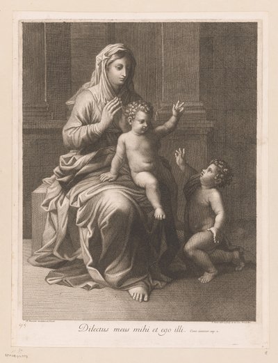 Maria con bambino e Giovanni Battista da Jean Pesne
