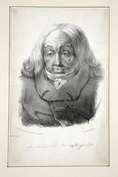 Ritratto di Talleyrand, 79 anni, pub.1835 (incisione) da Jean Pierre (after) Dantan