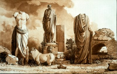 Esempi di sculture greche e romane da vari paesi da Jean Pierre Houel