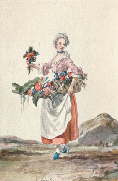 La Bouquetiere Garcon Cafetier, XVIII secolo, 1903 da Jean Pierre Houel