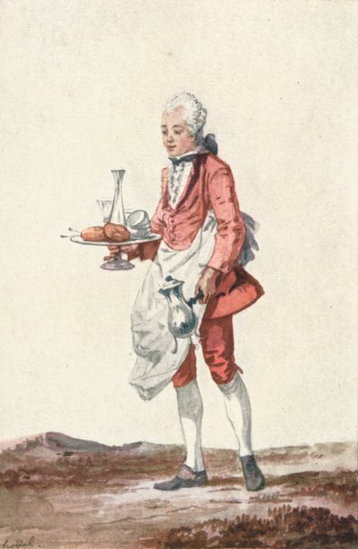 La Bouquetiere Garcon Cafetiere, XVIII secolo, 1903 da Jean Pierre Houel