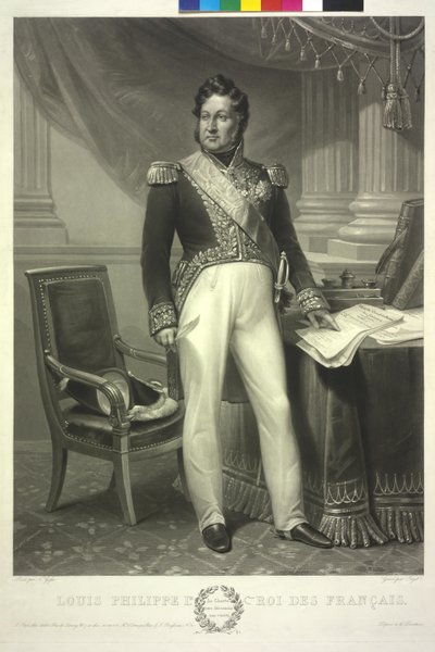 Re dei Francesi Luigi Filippo da Jean Pierre Marie Jazet