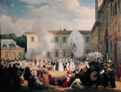 Francois Rene Vicomte de Chateaubriand, che Riceve la Granduchessa Elena di Russia nei Giardini della Villa Medici, 29 aprile 1829 da Jean Pierre Norblin de La Gourdaine