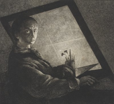 Autoritratto da Jean Pierre Norblin de La Gourdaine