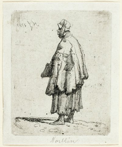 Donna mendicante da Jean Pierre Norblin de La Gourdaine
