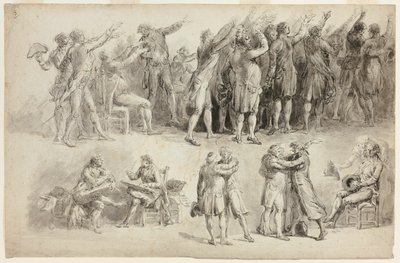 Studi per il Giuramento della Pallacorda da Jean Pierre Norblin de La Gourdaine