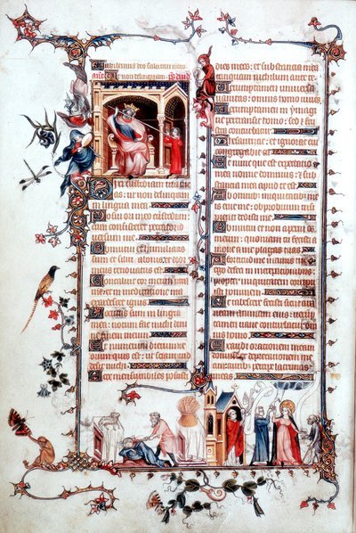 Pagina dal Breviario di Belleville 1323-1326 da Jean Pucelle