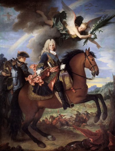 Ritratto equestre di Filippo V 1683-1746, Re di Spagna, 1723 da Jean Ranc