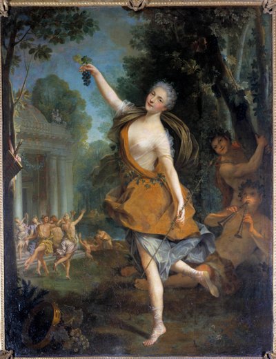Mademoiselle Prevost in baccante Rappresentazione della danzatrice Mademoiselle Prevost (1680-1741) durante un balletto. Dipinto di Jean Raoux (1677-1734) da Jean Raoux