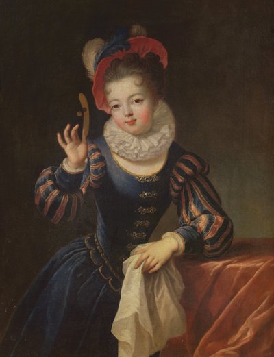 Giovane ragazza con una maschera da Jean Raoux