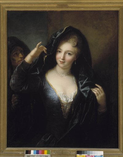 Giovane ragazza con la collana di perle da Jean Raoux