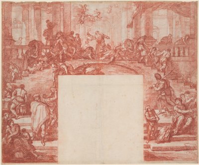 Cristo che purifica il tempio (dopo Luca Giordano) da Jean Robert Ango after Luca Giordano