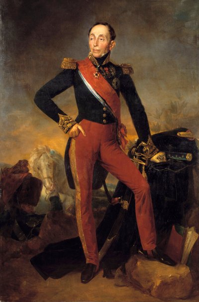 Ritratto in piedi di Emmanuel, Marchese de Grouchy da Jean Sebastien Rouillard