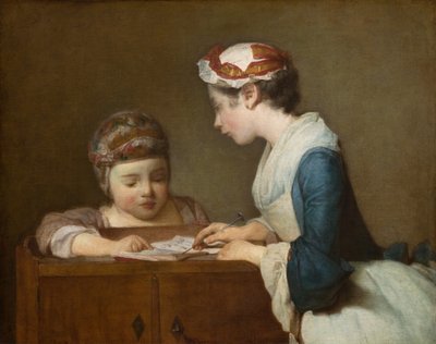 La piccola maestra, dopo il 1740 da Jean Baptiste Simeon Chardin