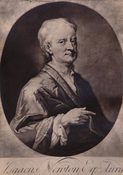 Sir Isaac Newton, matematico e fisico inglese, inizio XVIII secolo da Jean Simon