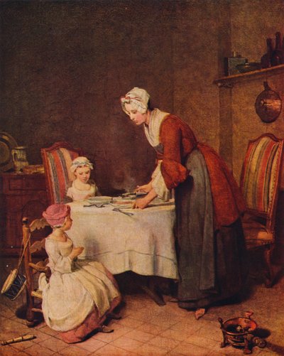 Grazia o Le Bénédicité titolo francese, c1740 da Jean Baptiste Simeon Chardin