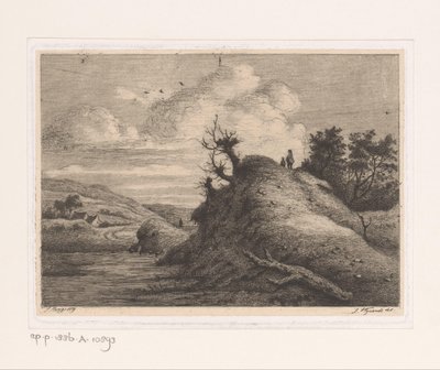 Passeggiatori in un paesaggio dunale da Jean Théodore Joseph Linnig