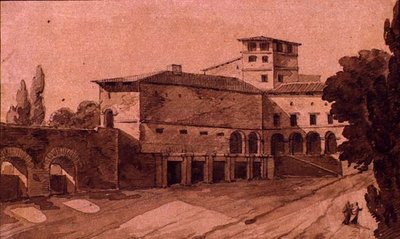 Vista di una città italiana da Jean Thomas Thibault