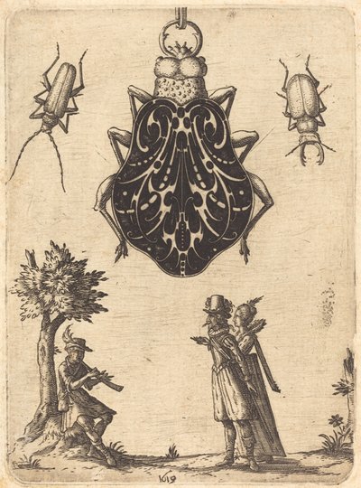 Progetto per un pendente a forma di scarabeo da Jean Toutin