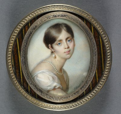 Ritratto di una giovane donna in bianco, 1805 da Jean Urbain Guerin