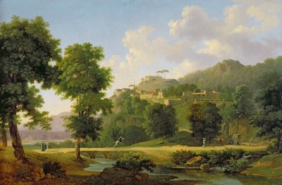 Paesaggio con cavaliere, c.1808-10 da Jean Victor Bertin