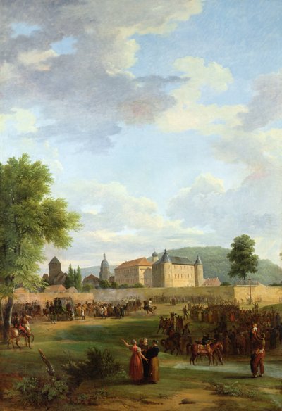 Napoleone ricevuto a Ettlingen da Carlo Federico Granduca di Baden da Jean Victor Bertin