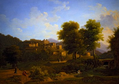 Veduta di una città nei colli Sabini da Jean Victor Bertin
