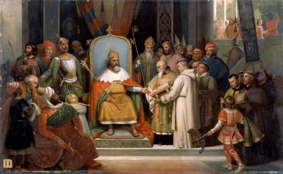 Carlo Magno riceve Alcuino, 780 da Jean Victor Schnetz
