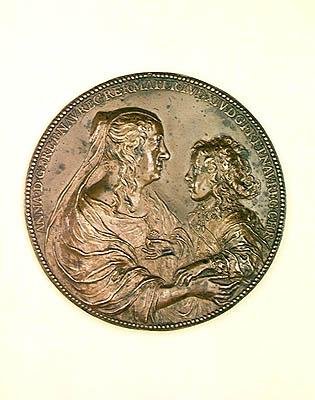 Medaglia di fondazione di Val-de-Grâce. Verso raffigurante Anna d