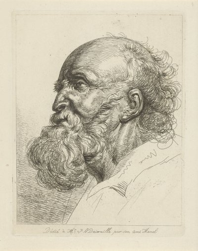 Ritratto di un vecchio con barba da Jean Zacherie Mazel