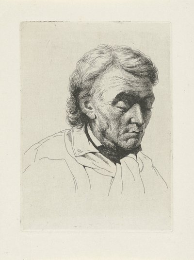 Ritratto di un vecchio con occhi chiusi da Jean Zacherie Mazel