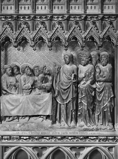 Cattedrale, interno, schermo del coro, Gesù Cristo appare al Monte degli Ulivi, c.1340-51 da Jean and Jean Le Boutellier Ravy