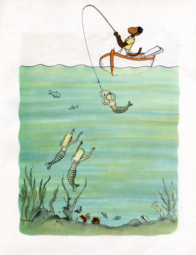 Zephir va a pescare: ha catturato una sirena da Jean de Brunhoff