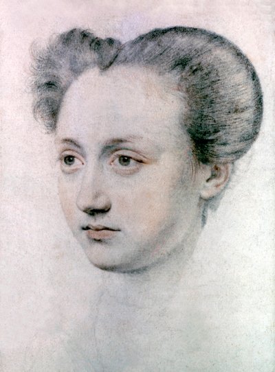 Marie Touchet, amante del re francese Carlo IX, c.1570 (disegno) da Jean de Court