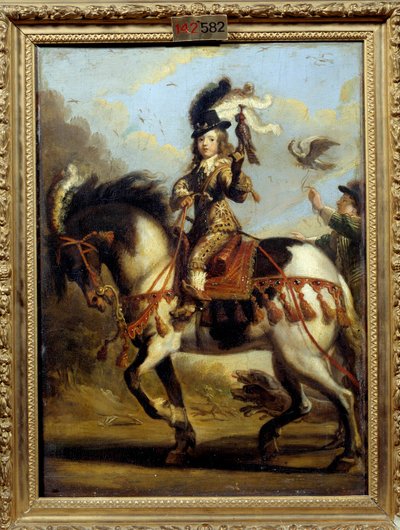 Ritratto equestre del giovane Luigi XIV in partenza per la caccia da Jean de Saint Igny
