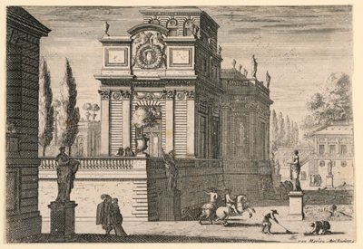 Un parco di un castello da Jean le Pautre