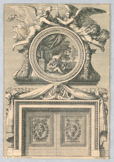 Disegno per camino, da "Cheminées a la Modern" da Jean le Pautre