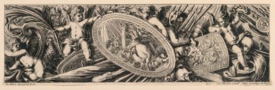 Fregio: Trofei di armi e putti da Jean le Pautre