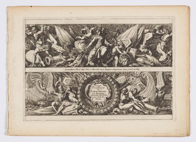 Pagina del titolo da "Frises, feuillages ou tritons marins, à la romaine" da Jean le Pautre